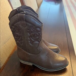 Cat & Jack Brown Kids Western Boots